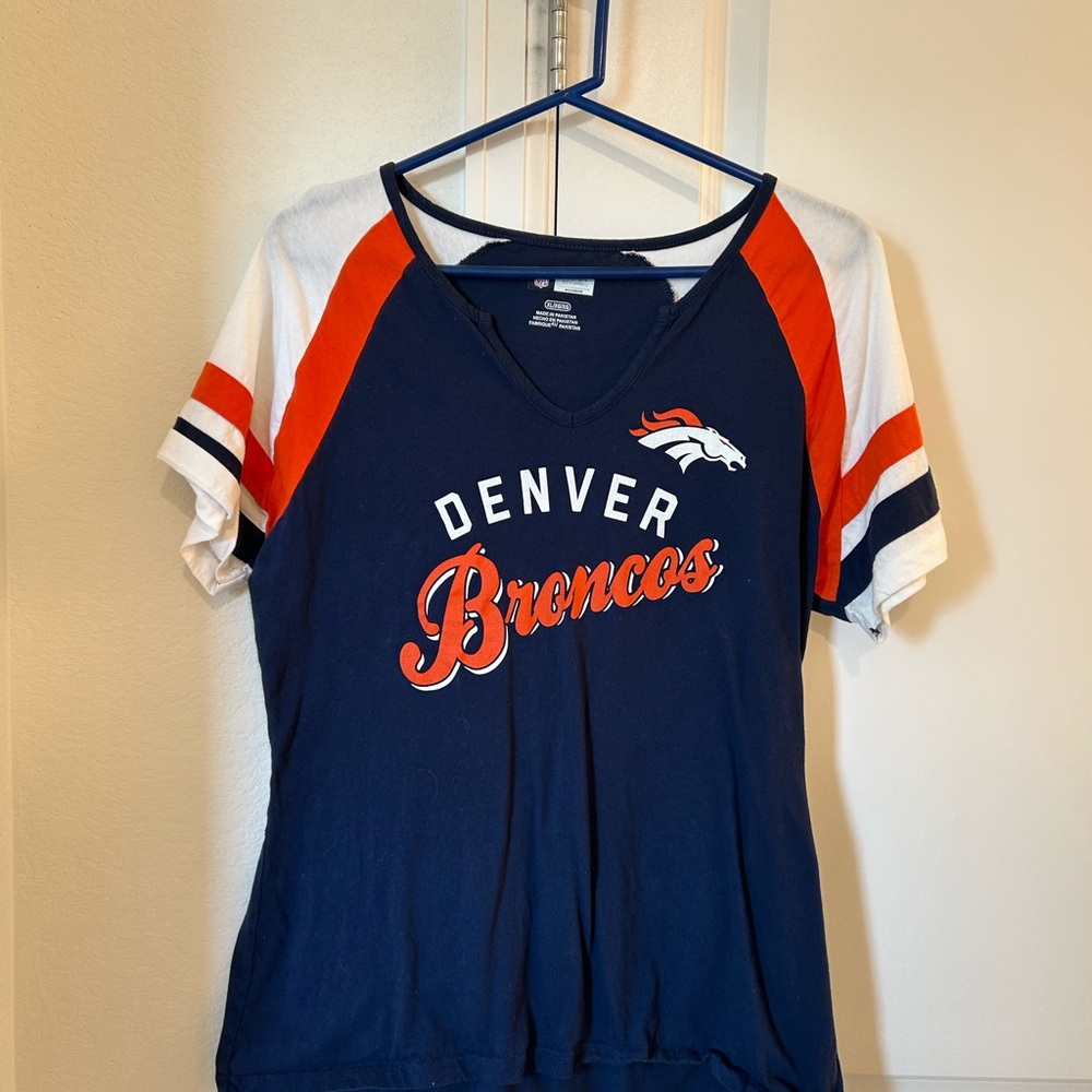 Women’s Denver Broncos Short Sleeve Tee - Navy, Orange, White